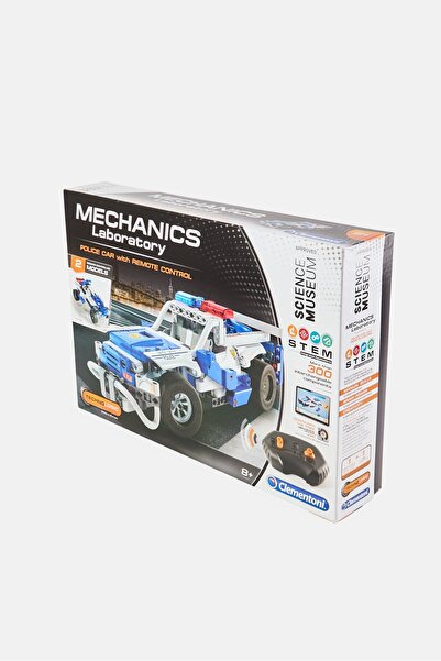 CLEMENTONI 300 Piece Mechanics Lab Police Car With Remote Controll, Multicolor