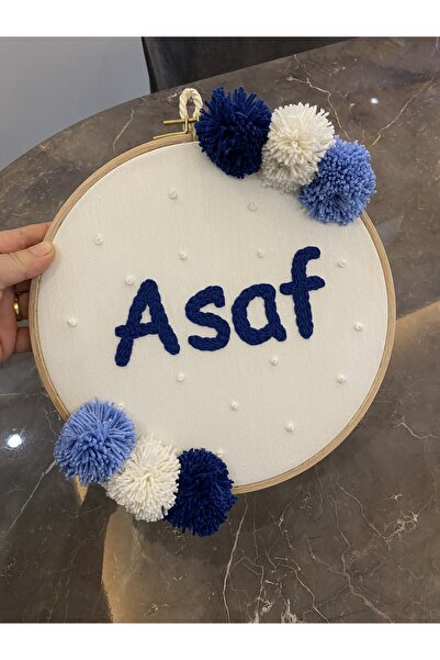 Glow Bebek kapı süsü,hastane kapı süsü, 25 cm,isimli kapı süsü,punç nakışlı