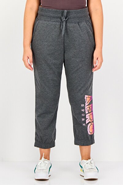 Aeropostale Women Sportswear Fit Outdoor Sweatpants, Dark Grey