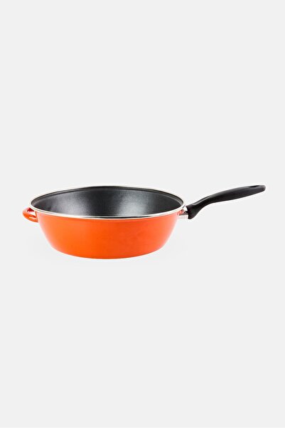 iBiLi New Orange Vitrified Enameled Steel Frying Pan, Orange