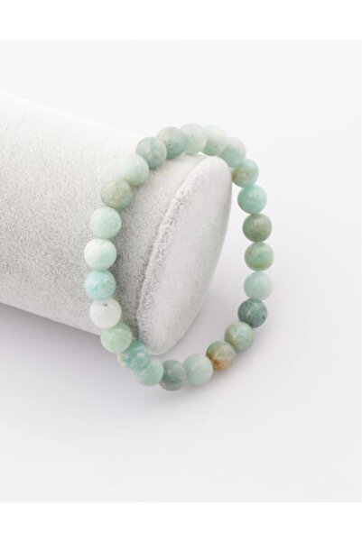 Taş-Mir Real Amazonite Natural Stone Bracelet 8 mm a Quality 18 cm