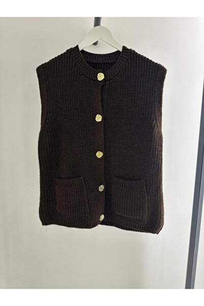 RECEP AYDIN Плетена жилетка със златни копчета