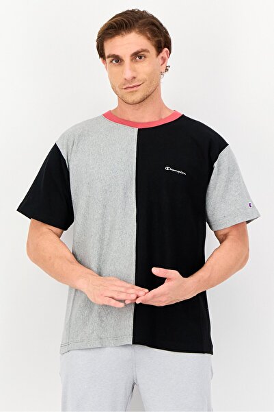 Champion تي شيرت رجالي رياضي بأكمام قصيرة مناسب للأنشطة الخارجية، متعدد الألوان