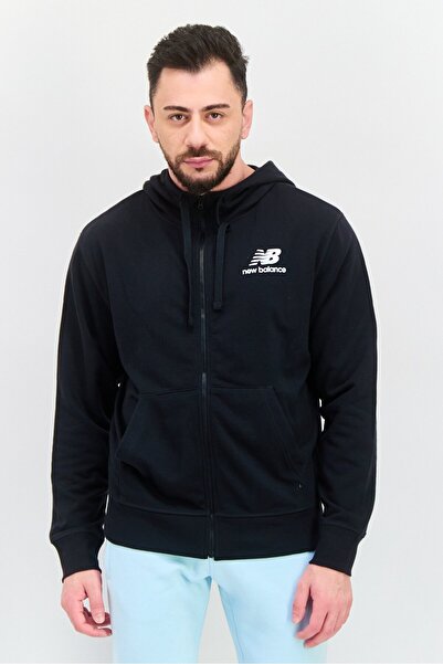 New Balance Men Sportswear Fit Long Sleeves Outdoor Hoodies, Black