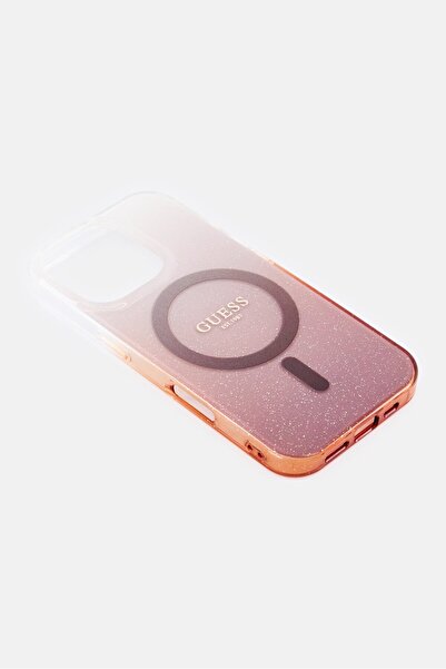 Guess iPhone 16 Pro Brand Logo Glittered Protective Case, Multicolor