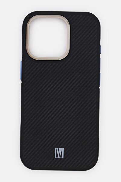 Levelo جراب حماية من الكربون لهاتف iPhone 16 Pro Ox، أسود