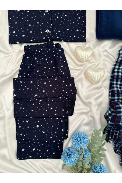 Lena Homewears Daily Comfortable Lover Couple Long Sleeve Pajama Set (Set of 2)