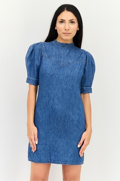 Levi's Women Washed Mini Dress, Blue