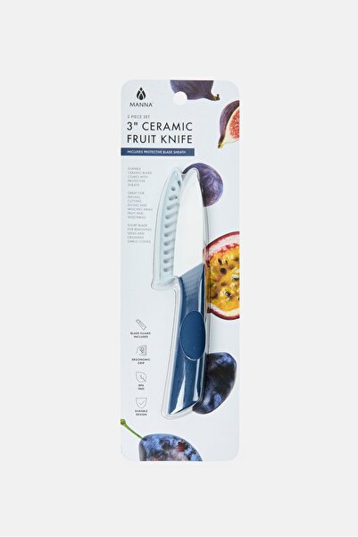manna Ceramic Fruit Knife Set, Multicolor