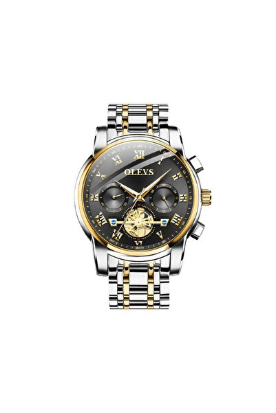 OLEVS Ceas de mână bărbătesc cronograf analogic elegant lux casual modă cuarț faza lunii dată