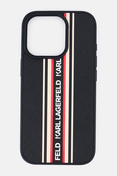 Karl Lagerfeld iPhone 16 Pro Brand Logo Protective Case, Black