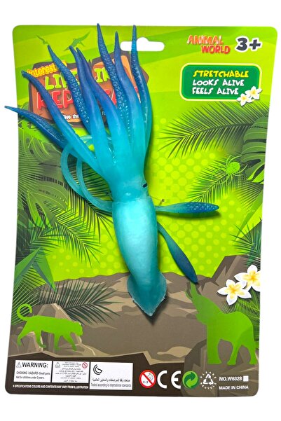 Seher ESNEK HAYVANLAR EKLEM BACAKLAR 3 ASORTİ MÜREKKEP BALIĞI ESNEK OYUNCAKLA...