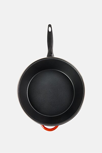iBiLi New Orange Vitrified Enameled Steel Frying Pan, Orange