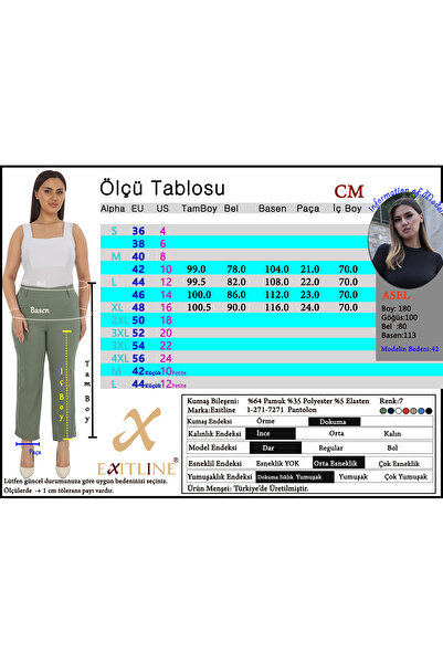 EXİTLİNE Women's Summer Spring White Pants with Front Decorative Pockets and Snap Detail at the Hem, Elastic Waistband