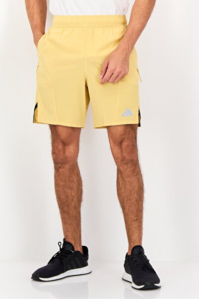 adidas Men Regular Fit 7 Inseam Training Shorts, Mustard