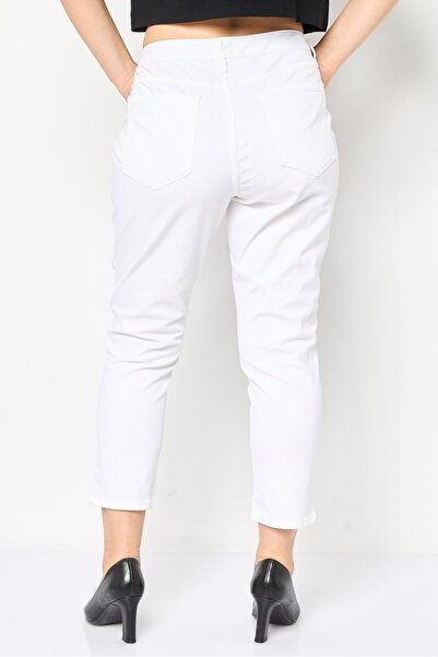 Nine West Women Regular Fit Plain Gramercy Crop Jeans, White