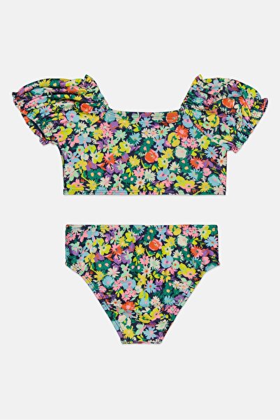 GAP Toddlers Girl 2 Pieces Floral Print Top And Bottom Swimwear Set, Multicolor