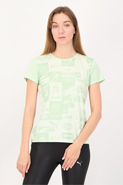 Puma Women Sportswear Fit Short Sleeve Outdoor Top, Mint Green