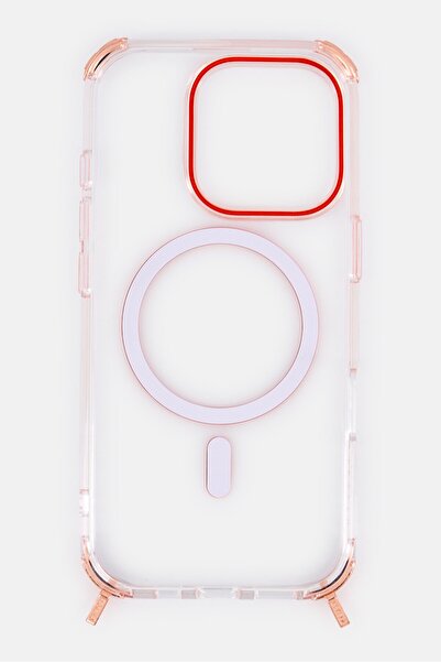 Levelo iPhone 16 Pro Celeste Magsafe Case With Crossbody Strap, Orange