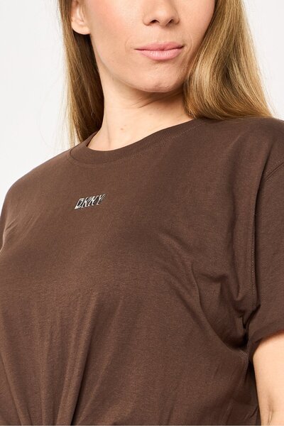 DKNY Sport Women Sportswear Fit Short Sleeves Outdoor T-Shirt, Brown