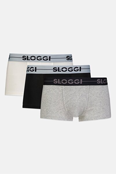 SLOGGI Men 3 Pieces Brand Logo Hipster Briefs, Multicolor