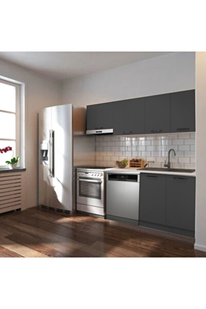 Tdesigno Ulza Hazır Mutfak Dolabı 200 Cm –Beyaz Laminat Tezgah Dahil-Bulaşık ...