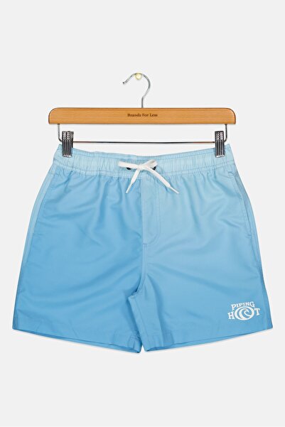Piping Hot شورت سباحة برباط وشعار العلامة التجارية للأولاد من كيدز بوي، أزرق