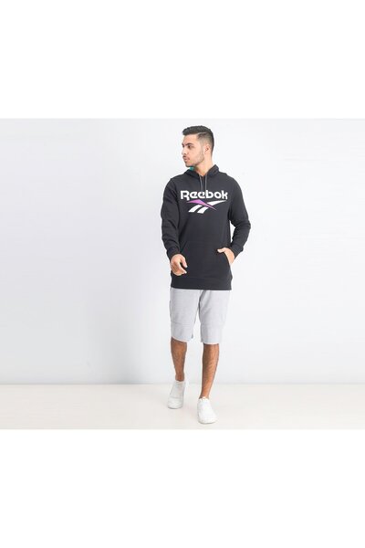 Reebok Mens Classics Vector Hoodie Sweater, Black