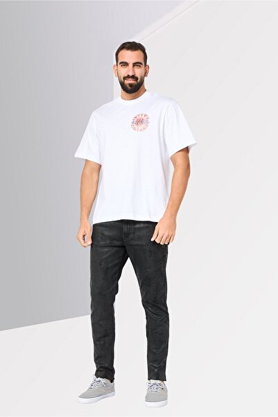 Amiri Men Crew Neck Short Sleeve Brand Logo T-Shirt, White