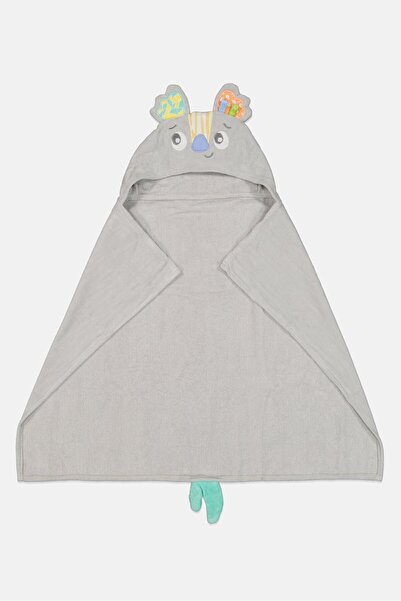 Playgro Toddlers Boy Embroidered Hoodie Blanket, Grey