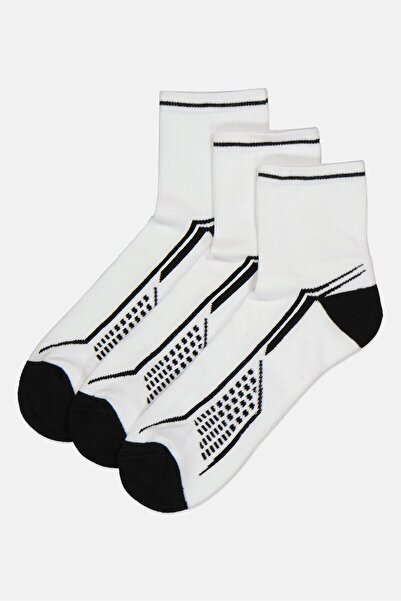 Rocawear Men 3 Pairs Textured Mid Length Sock, Multicolor