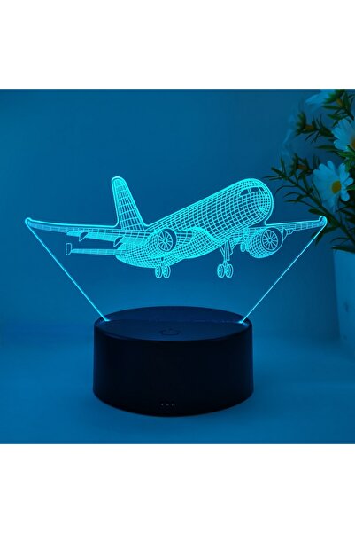 Choice 7 ألوان 1 قطعة نموذج طائرة ثلاثية الأبعاد ضوء ليلي، واجهة USB، مجموعة ...