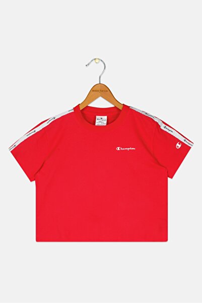 Champion Toddlers Girl Crew Neck Brand Logo Short Sleeve T-Shirt, Red