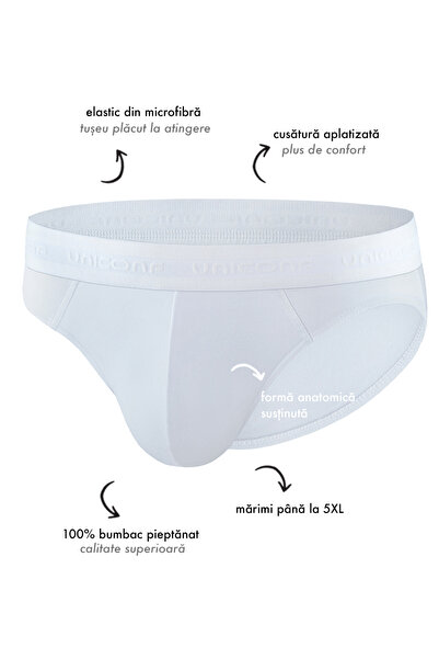 uniconf Men's high waist cotton briefs XPB05RALB, Uniconf