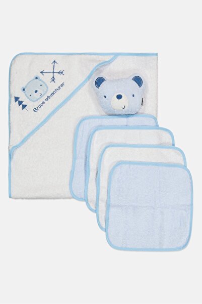 London Fog طقم مناشف استحمام للأطفال الصغار من 6 قطع مع ملابس غسيل ومناديل اس...