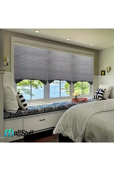 MaffStuff MaffStuff® Self-Adhesive Fan Pleated Blinds Grey 60x150cm