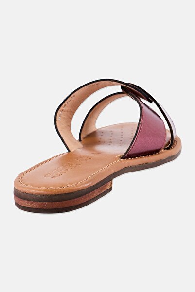 Geox Women D Sozy Slip On Metallic Sandals, Plum