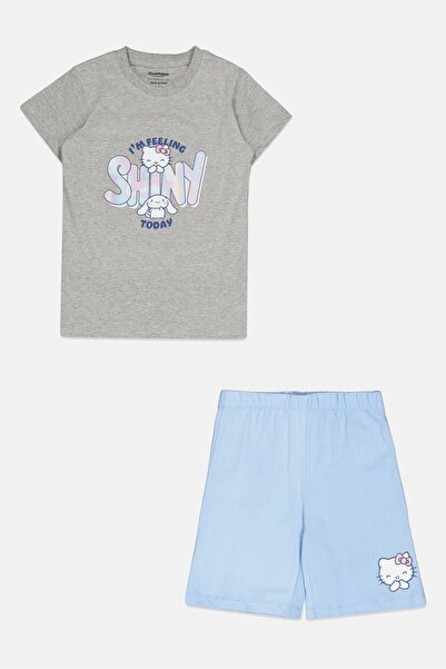 SANRIO Kids Girl Hello Kitty Short Sleeves T-Shirt And Short Set, Multicolor
