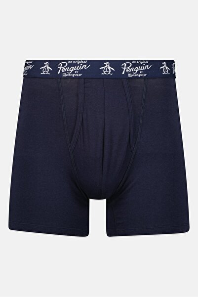 Original Penguin Men 2 Pcs Brand Logo Pull On Boxer Briefs, Navy