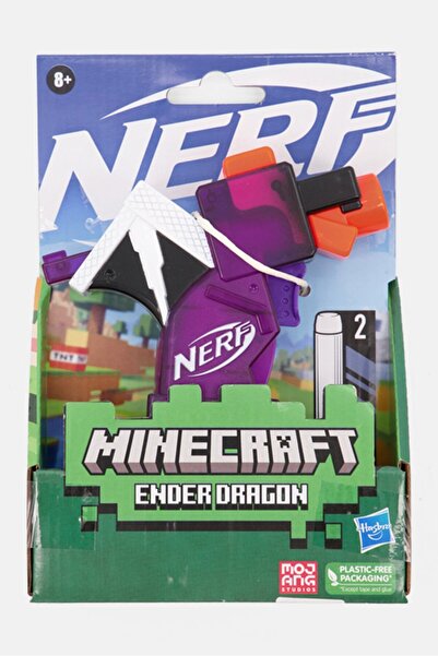 Hasbro Nerf MicroShots Minecraft Ender Dragon Mini Blaster, Purple and Orange