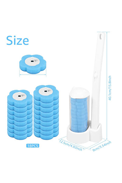 Choice12 فرشاة حمام سي وايت 18 رأسًا 18/36 قطعة مع رؤوس بديلة للاستخدام مرة و...