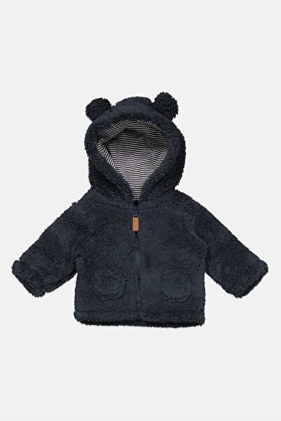 Carter's Toddlers Boy Hooded Long Sleeves Textured Fleece Sweatshirt, Navy