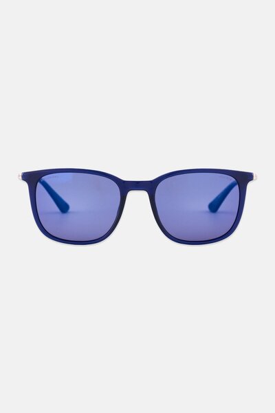 Police Men SPLL77 Square Polarized Sunglasses, Blue