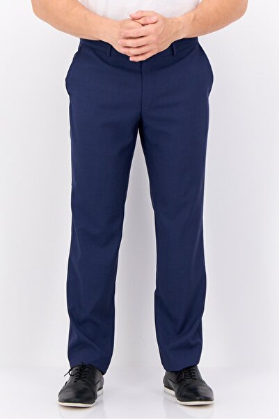 Tommy Hilfiger Men Regular Fit Polka Dots Straight Leg Pants, Navy