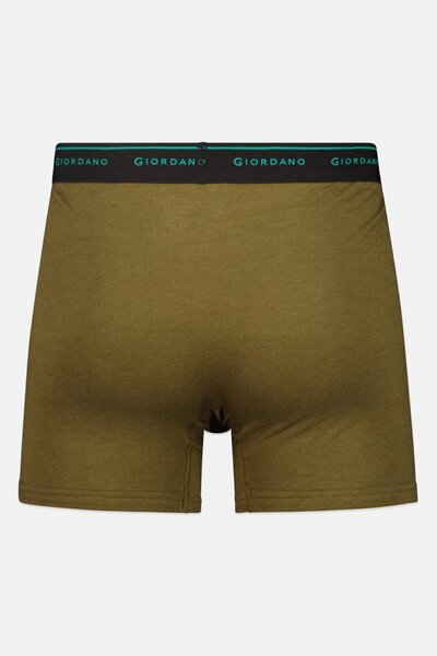 Giordano Men 2 Pieces Brand Logo Trunks, Olive