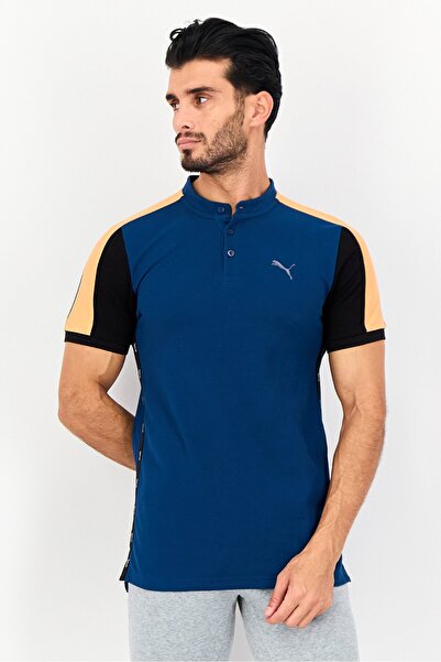 Puma Men Slim Fit Short Sleeves Outdoor T-Shirt, Teal Blue