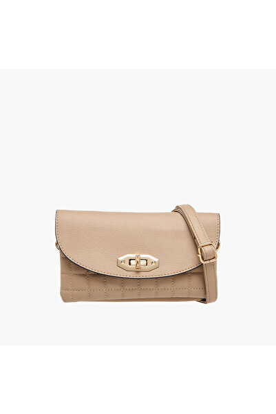 Adore حقيبة كروس بودي مبطنة مع قفل ملتوي