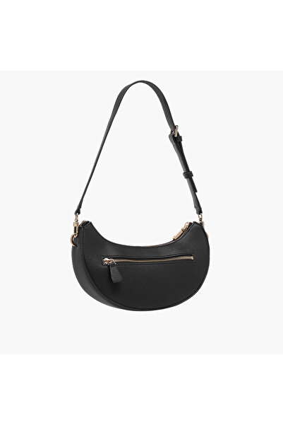 Guess Anadela Stitch Detail Shoulder Bag with Zip Closure