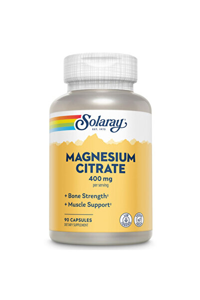 Solaray Magnesium Citrate 400Mg, 90 Capsules