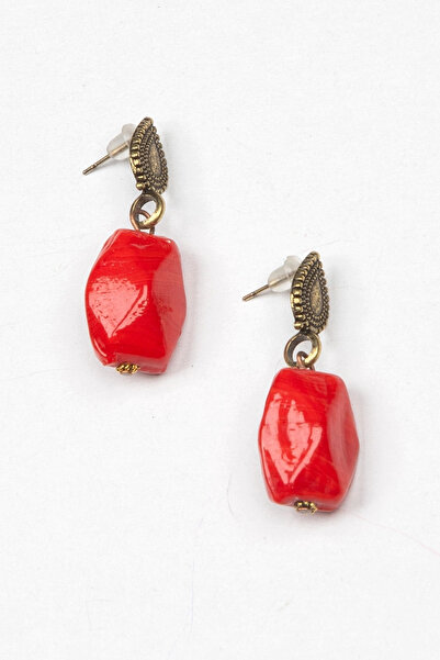 Lila Rosa Ethnic Authentic Natural Stone Earrings